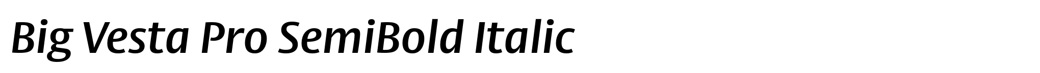 Big Vesta Pro SemiBold Italic image